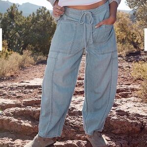 We The Free Silverton Pull-On Barrel Jeans
